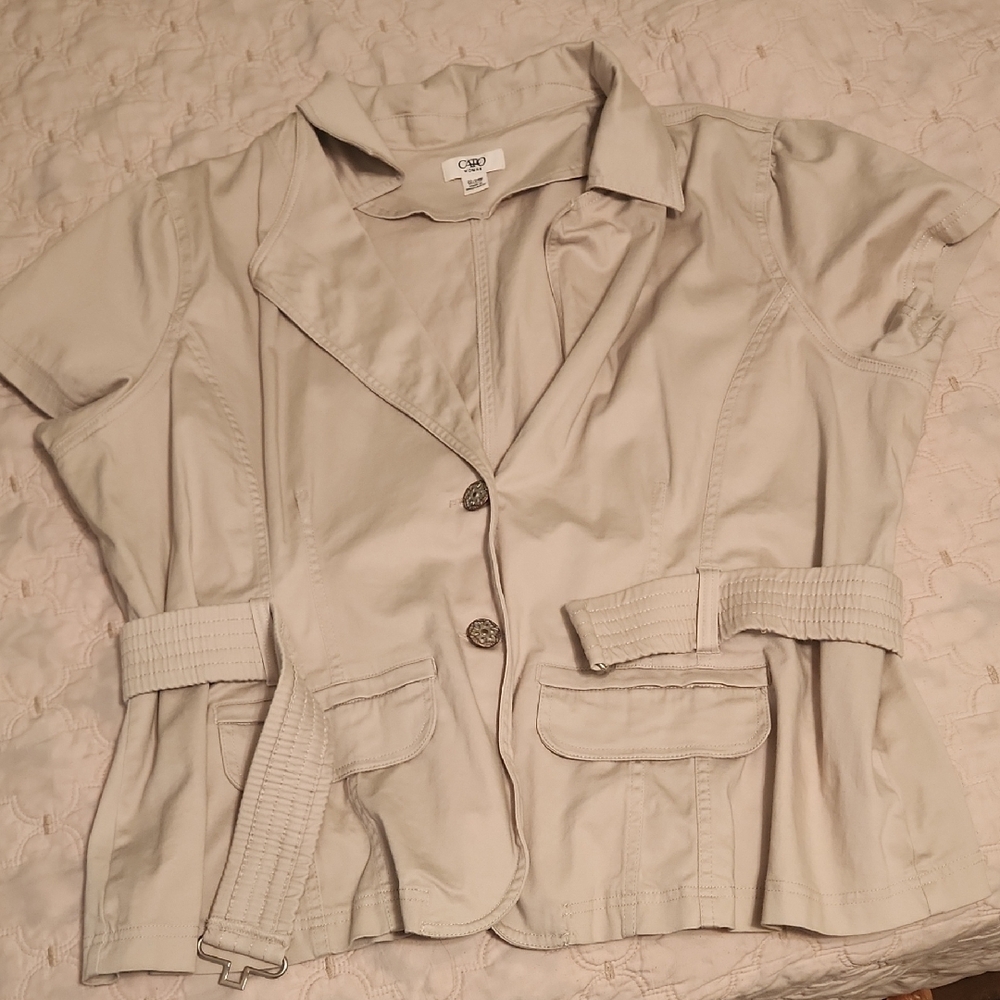 Chico's Cream Blazer Lightweight Suit Jacket